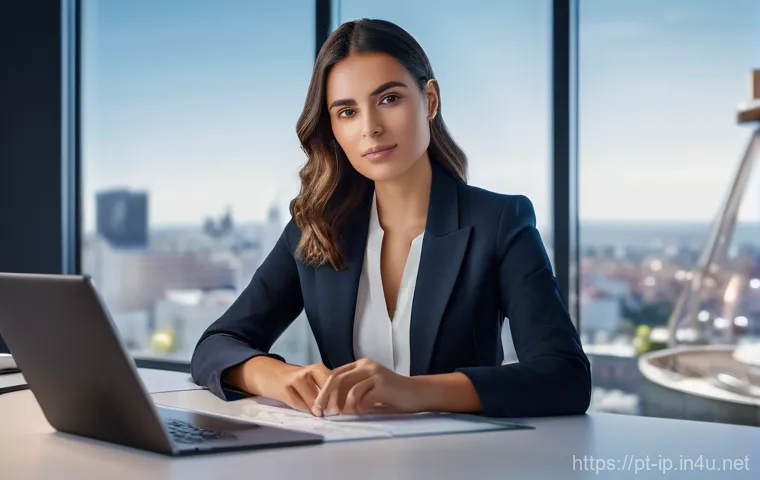 지적재산권과 협상 테크닉 - **Prompt:** A Portuguese female entrepreneur in her late 20s, with a thoughtful and determined expre...