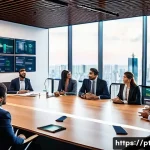 Home 17 지적재산권 관련 업계 동향 - A modern corporate office environment in São Paulo, Brazil, featuring diverse professionals in busin...
